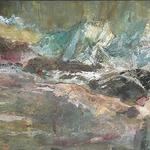"Incoming Surf"  60"x36"
acrylic and collage